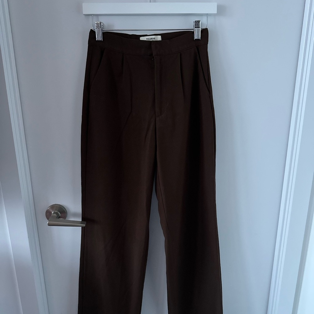 Pull&Bear Chocolate Brown Trousers